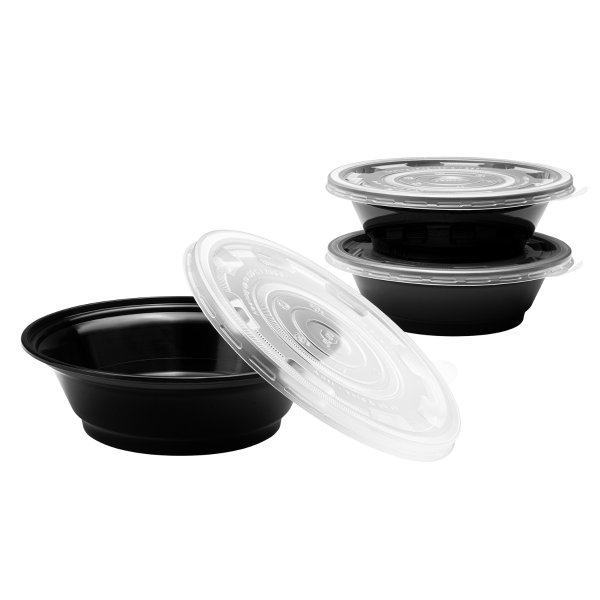 Karat 36oz PP Injection Molding Bowl - Black - 300 ct