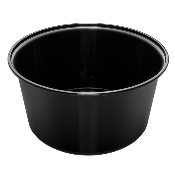 CCF 16OZ(D153MM) PP Injection Plastic Microwavable Black Round Food Co –  Custom Cup Factory