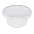 Clear Karat 1oz Squat-2oz PET Plastic Portion Cup Lid with cup