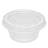 Clear Karat 1.5 oz & 2 oz PP Plastic Portion Cup Lids with portion cup