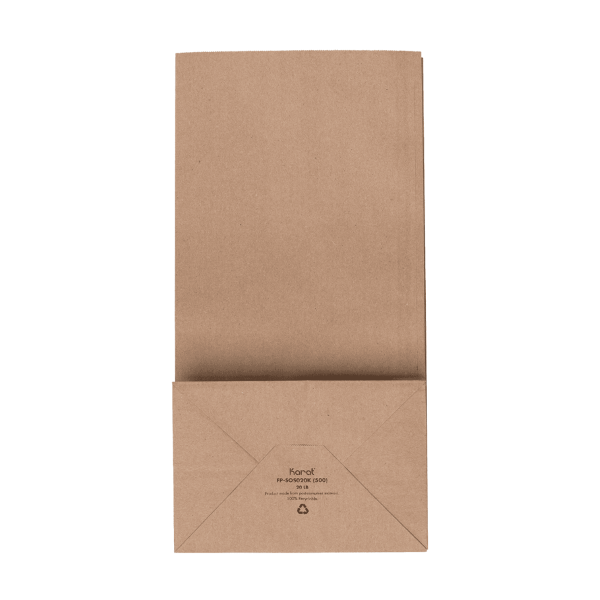 Karat 20 lb Paper Bag, Kraft - 500 pcs