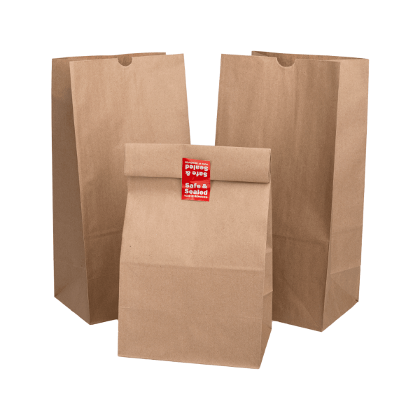 General GK20S500#20 Squat Paper Grocery Bag, 40lb Kraft, Std 8 1/4 x 5  15/16 x 13 3/8, 500 bags