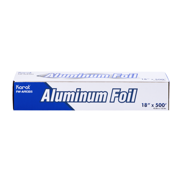 Premium Quality Aluminum Foil Roll, 18 X 500 Ft, 16 Micron Thickness,  Silver, 1 roll