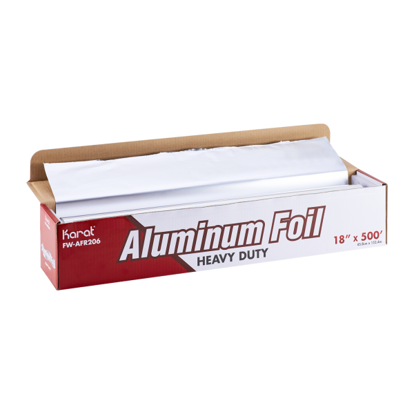 Katbite Aluminum Foil Heavy Duty 18 inch Wide, 25 Micron Thick Strong Heavy Duty Foil Aluminum Roll Wrap for Commercial Catering, Grilling, Roasting