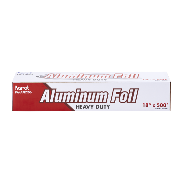 Heavy-Duty Aluminum Foil, 18 Wide; 500 Ft/Box