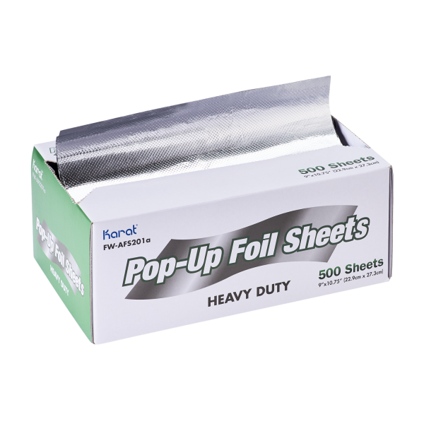 Karat 9 x 10.75 Heavy-Duty Pop-Up Aluminum Foil Sheets - 3,000 Sheets