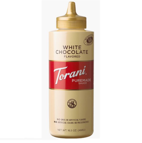 Torani White Chocolate Puremade Sauce Squeeze Bottle (16.5oz)