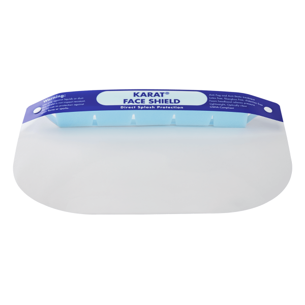Blue and Transparent Karat Anti-Fog Face Shield