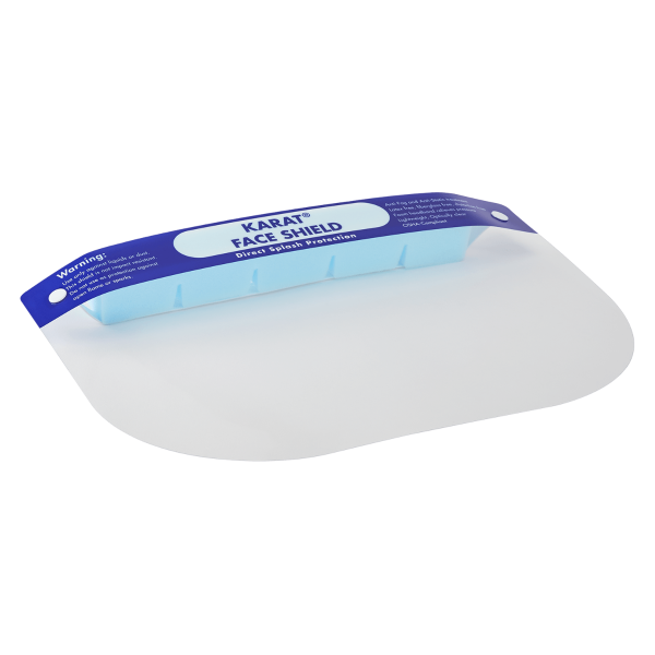 Blue and Transparent Karat Face Shield
