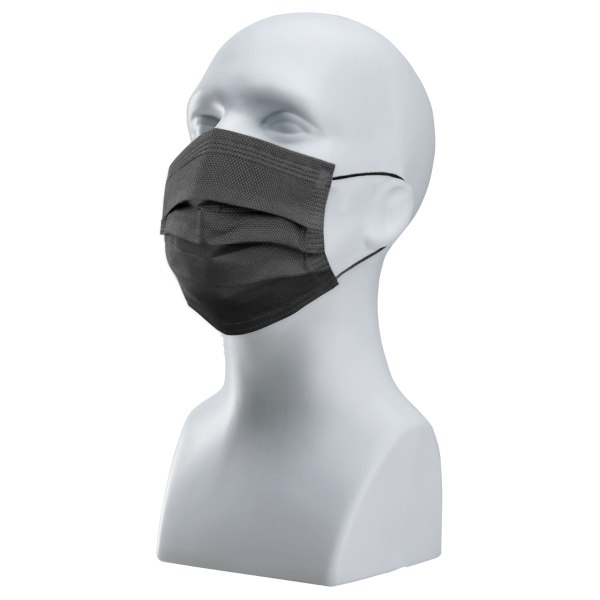 Black Karat 3-Ply Black Face Mask with Ear Loops