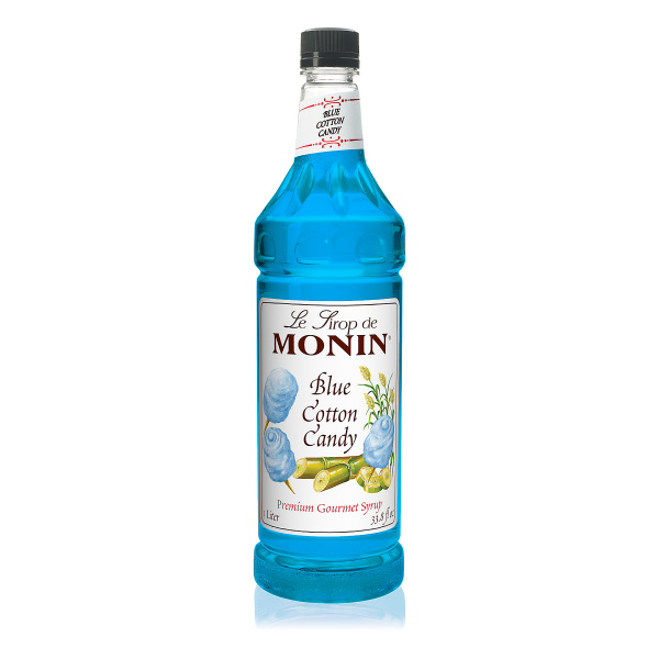 Monin Blue Cotton Candy Syrup - Bottle (1L)