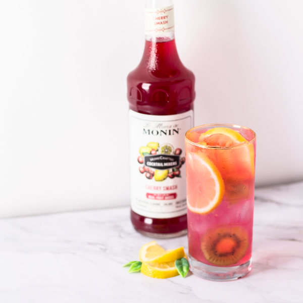 Monin HomeCrafted Cherry Smash Cocktail Mixer - Bottle (750mL)