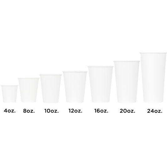 [1,000 ct] 10 oz Paper Coffee Cups | White | 90 mm – LollicupStore