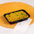 Karat 16 oz PP Injection Molded Microwaveable Rectangular Black Food Containers with lids with fried rice