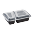 Karat 30 oz PP Plastic Microwavable Rectangular Food Containers & Lids