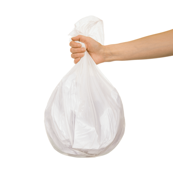 24 x 33 Clear Trash Bags (1000 Bags) (6 Micron)