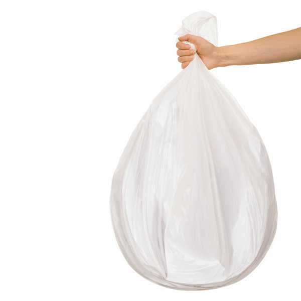 55-60 Gallon Clear Trash Bags 38x60 17 Micron 200 Bags-2248