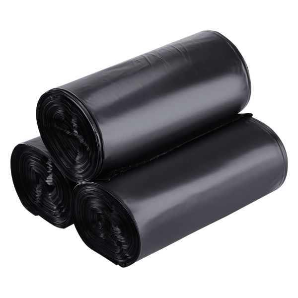 EcoStrong Plus PCRL3339XHK 33 Gallon 1 Mil 33 x 39 Linear Low Density  Medium-Duty Black Can Liner / Trash Bag - 150/Case