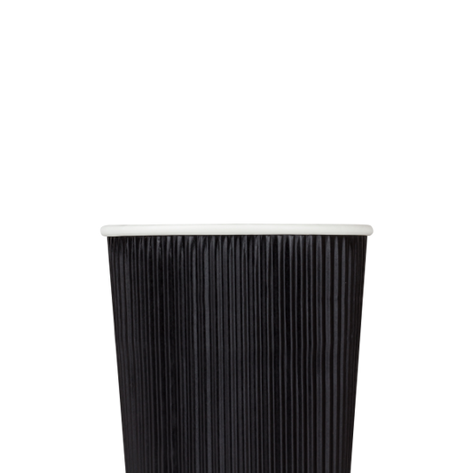 [500 ct] 20 oz Paper Coffee Cups | Ripple | 90 mm | Black – LollicupStore
