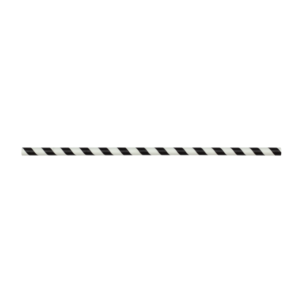 Black & White Karat Earth 10.25" Giant Paper Spiral Straw (7mm) Paper Wrapped