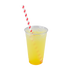Red & White Karat Earth 10.25" Giant Paper Spiral Straw (7mm) Paper Wrapped with yellow drink in clear cup