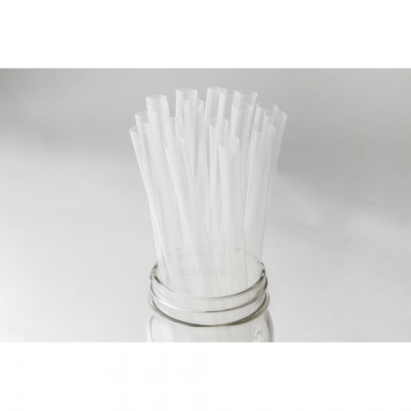 Karat Earth 9" PLA Colossal Paper Wrapped Straw (10mm), Clear - 1,600 pcs