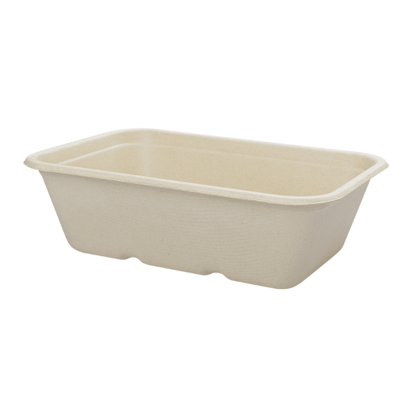 Karat Earth 20oz Natural Bagasse Take Out Container, Rectangular - 500 pcs