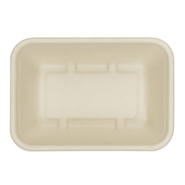 Karat Earth 20oz Natural Bagasse Take Out Container, Rectangular - 500 pcs