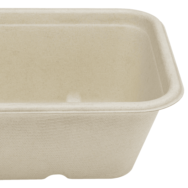 Karat Earth 24oz Natural Bagasse Take Out Container, Rectangular - 500 pcs