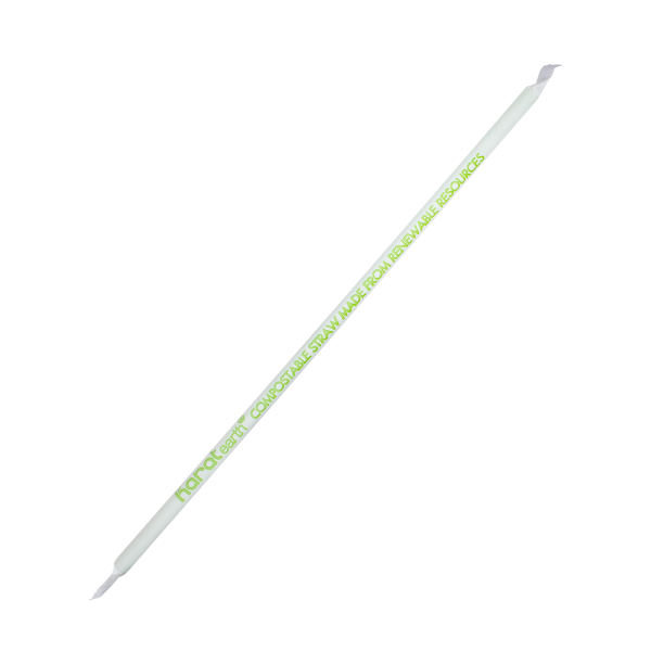 Karat Earth 9.5" PLA Jumbo Straw Paper Wrapped, Green - 4,800 pcs