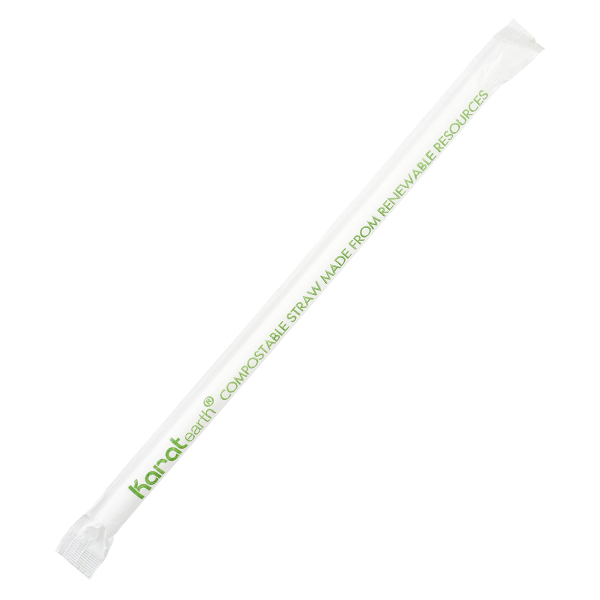 GIANT STRAW 7.75 - PAPER WRAPPED - CLEAR - 24/350 (8,400/case)