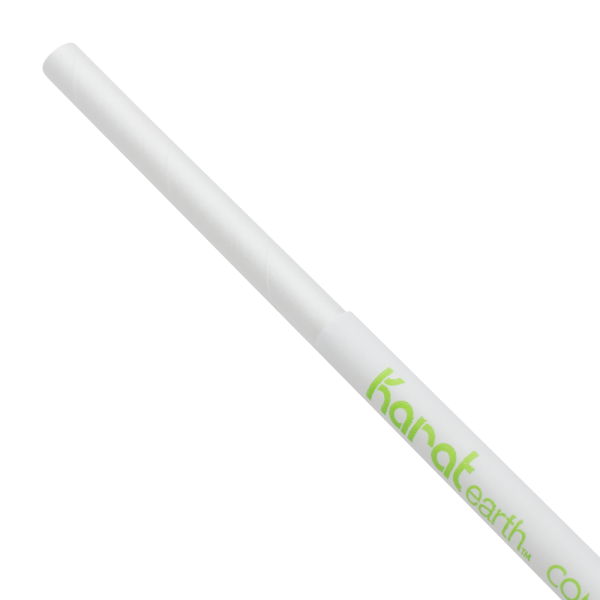 Karat Earth 7.75 Jumbo Paper Straw (5mm) Paper Wrapped, White - 2,000 pcs