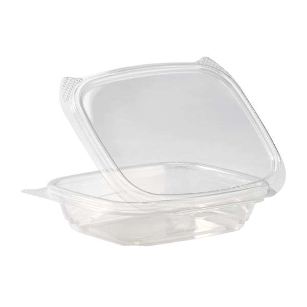 Karat Earth 24oz PLA Hinged Deli Container - 200 Pcs, Clear