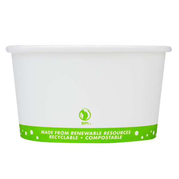 Karat Earth 12oz Eco-Friendly Paper Food Containers (114.6mm), Generic Print - 500 pcs