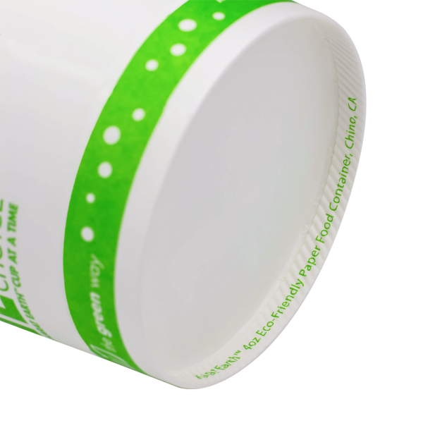 Karat Earth 4oz Eco-friendly Paper Food Containers (75.3mm), Generic Print - 1,000 pcs