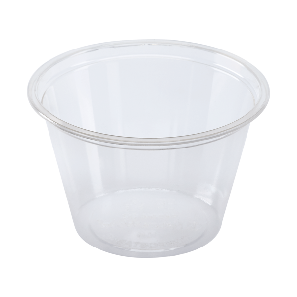 Disposable Plastic Sauce Cups With Lids - Round Containers For