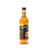 Mango syrup in clear 750mL bottle with labels and twist off reusable lid