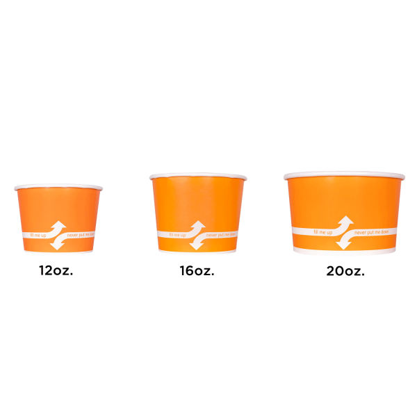 Orange Karat Food Containers in different sizes