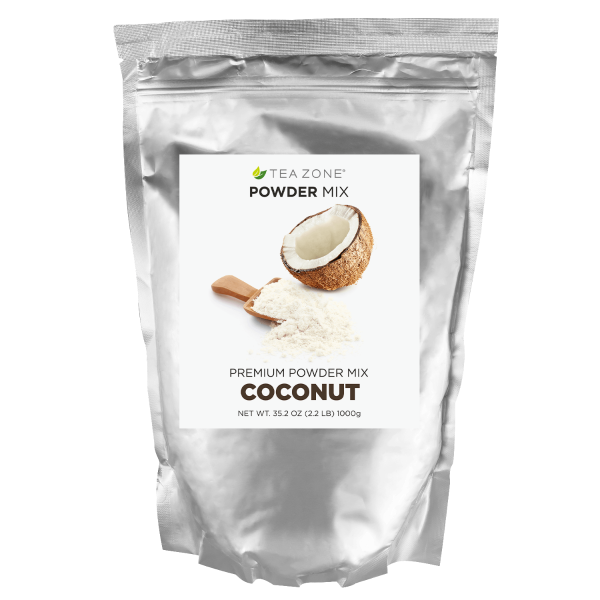 Tea Zone Coconut Powder in silver 2.2 lb bag