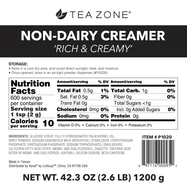 Tea Zone Non-Dairy Creamer Original Rich & Creamy - Bag (2.6lb)