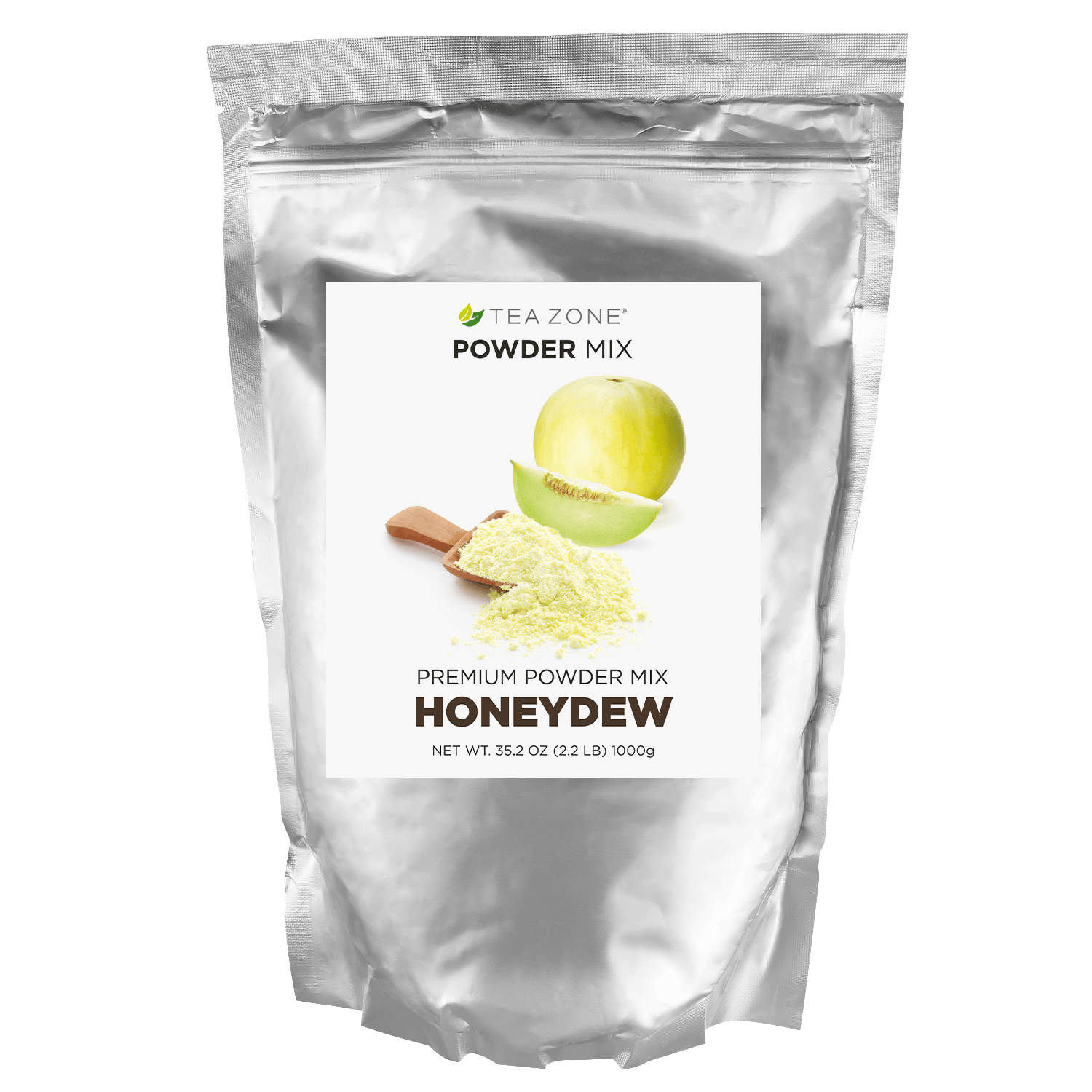 Tea Zone Honeydew Powder in silver 2.2 lb bag