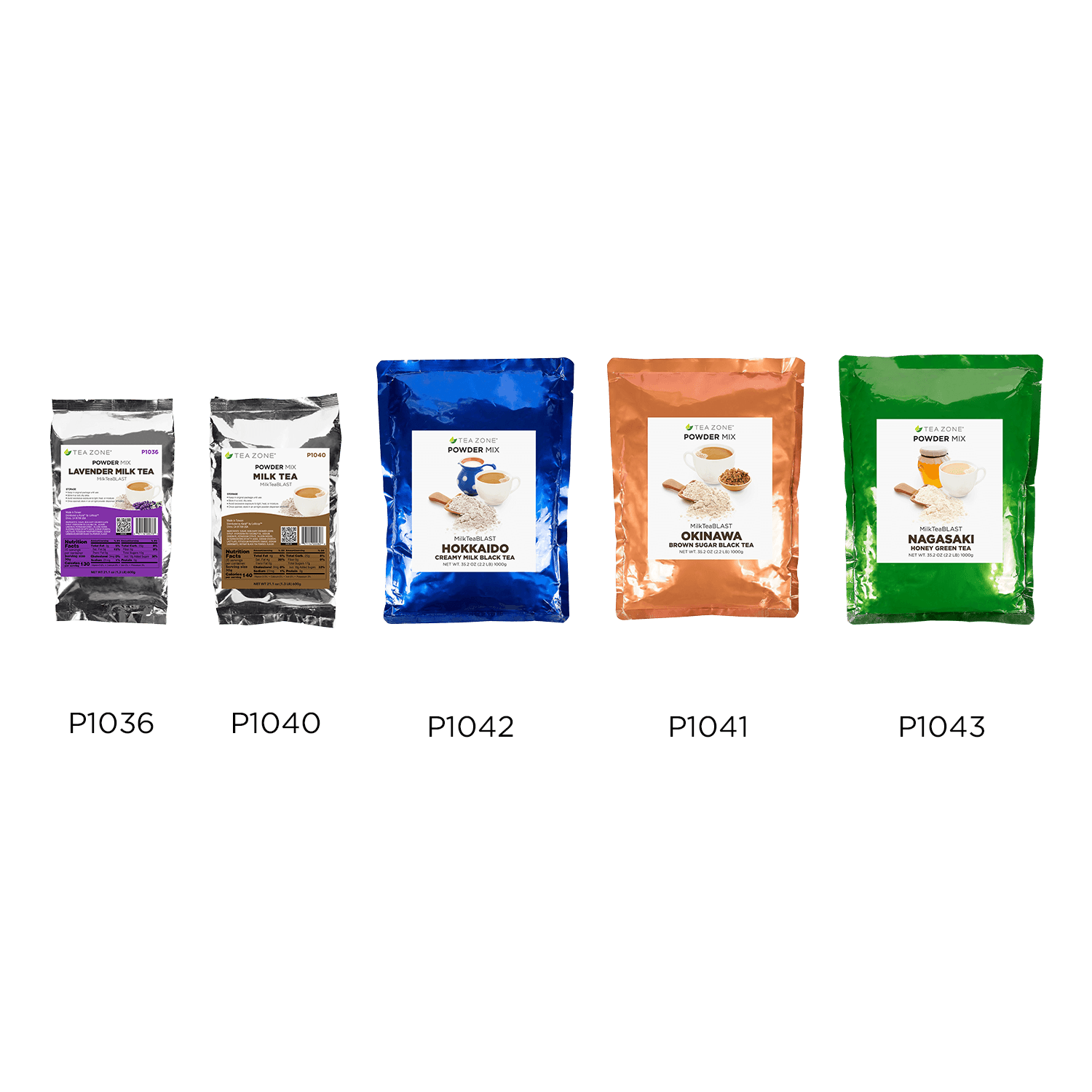 Tea Zone Powders in other flavors