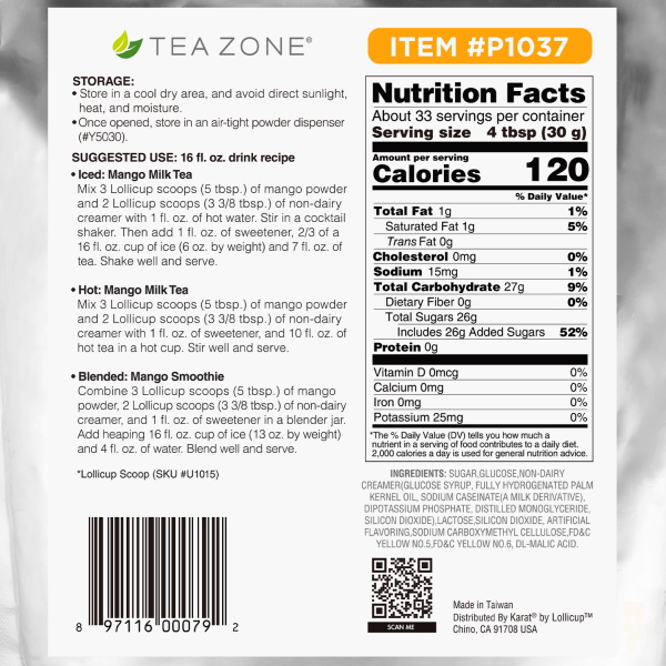Tea Zone Mango Powder - Bag (2.2 lbs)