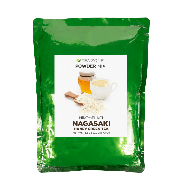 Tea Zone MilkTeaBLAST Nagasaki Savory Honey Green Tea Powder - Bag (2.2 lbs)