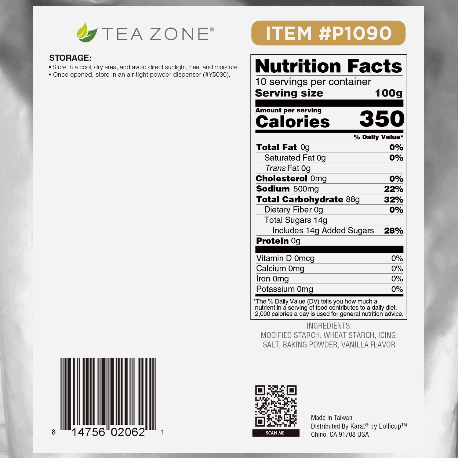 Tea Zone Waffle Powder Mix - Bag (2.2 lbs)