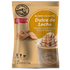 Frozen Dulce de Leche powdered mix in container with frozen drink image on container