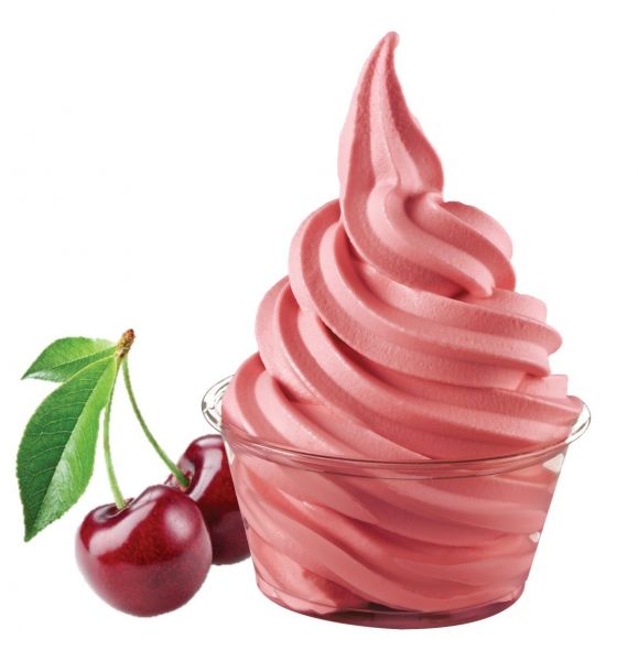 Dole soft serve cherry ice cream in cup