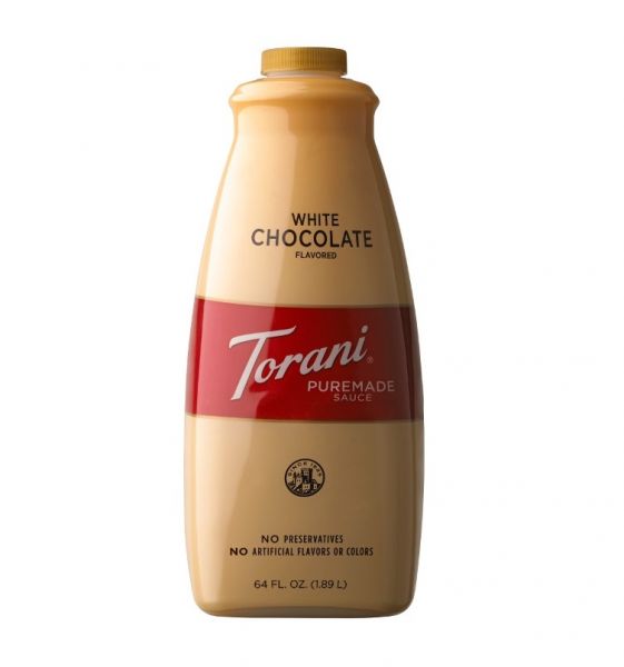Torani White Chocolate Puremade Sauce - Bottle (64oz)