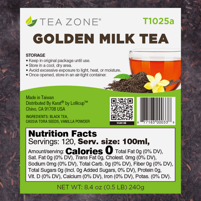 Tea Zone Golden Milk Tea Leaves - Case of 25 bags