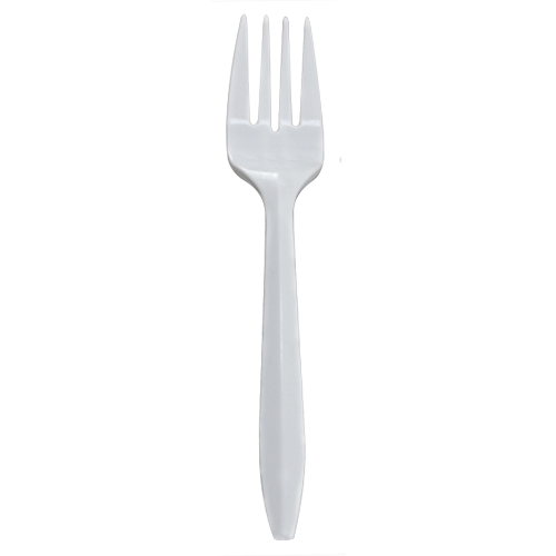 Karat PP Plastic Medium Weight Forks, White - 1,000 pcs